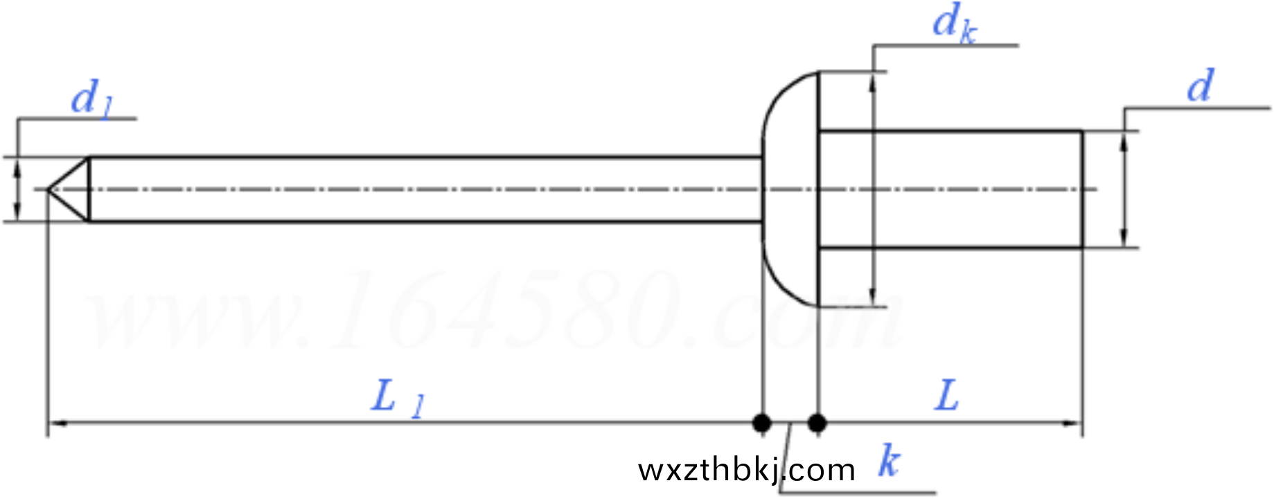 圓(yuan)頭(tou)封閉(bi)大(da)戼簷鋁拉釘(ding)