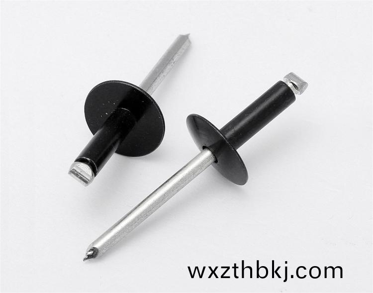 圓頭大(da)戼(mao)簷(yan)鋁黑(hei)色(se)抽芯鉚釘