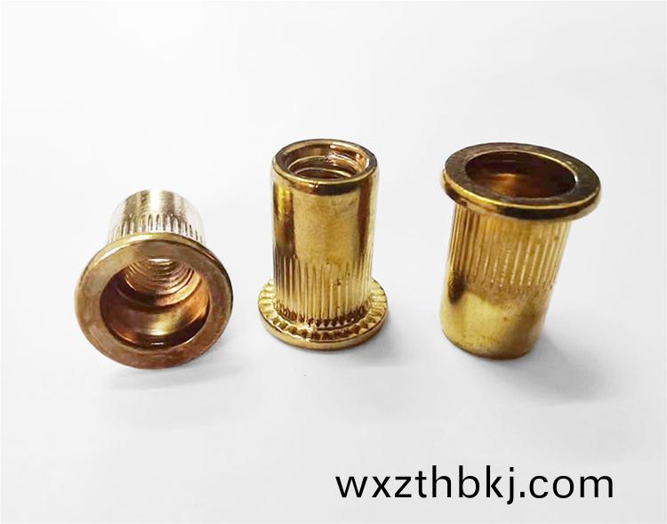 平(ping)頭(tou)柱紋通孔(kong)鉚螺(luo)母(mu)(銅)