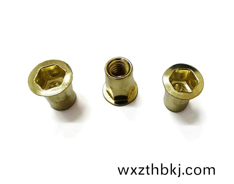 平(ping)頭半(ban)六角(jiao)通孔鉚(liu)螺(luo)母(mu)(銅)