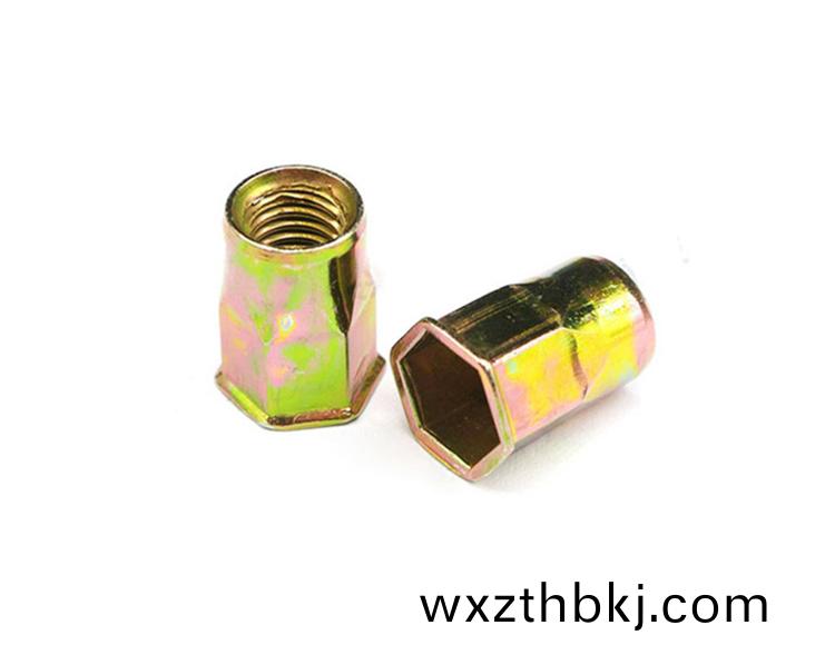 沉(chen)頭(tou)內外(wai)六(liu)角(jiao)通(tong)孔(kong)鉚螺母(mu)(鐵鍍(du)鋅(xin))