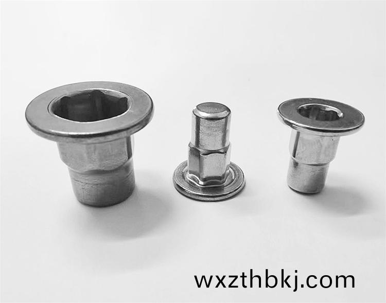 平(ping)頭內(nei)外六(liu)角(jiao)盲(mang)孔(kong)鉚(liu)螺母