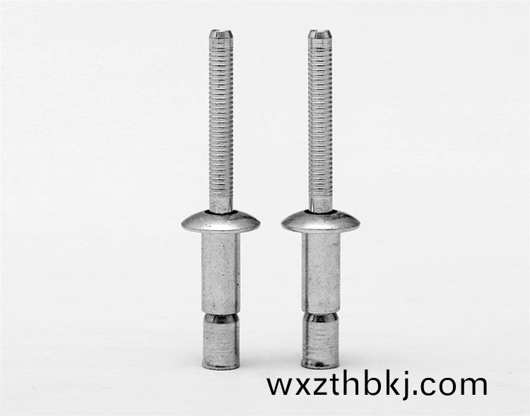 外鎖(suo)型(xing)圓(yuan)頭拉(la)絲(si)鉚(liu)釘(ding)